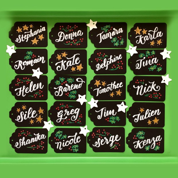 Xmas Black Tags