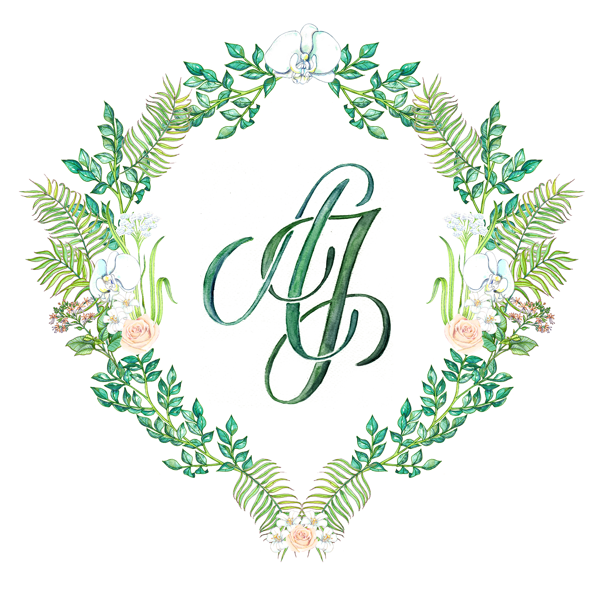 MONOGRAMA ESCUDO ANALIA ACUARELAS 4